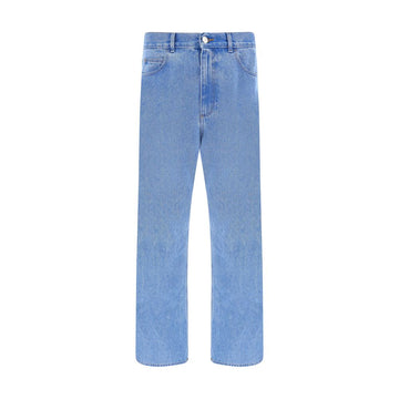 Marni Light Blue Cotton Straight-Leg Jeans