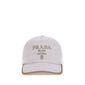 Prada Beige Cotton Cap (Baseball Hat)