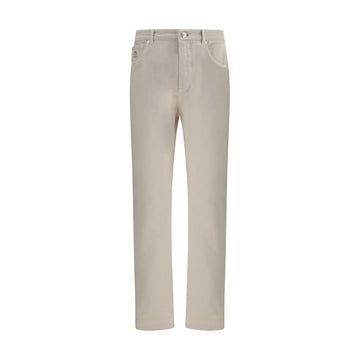 Brunello Cucinelli Cream Cotton Jeans Denim