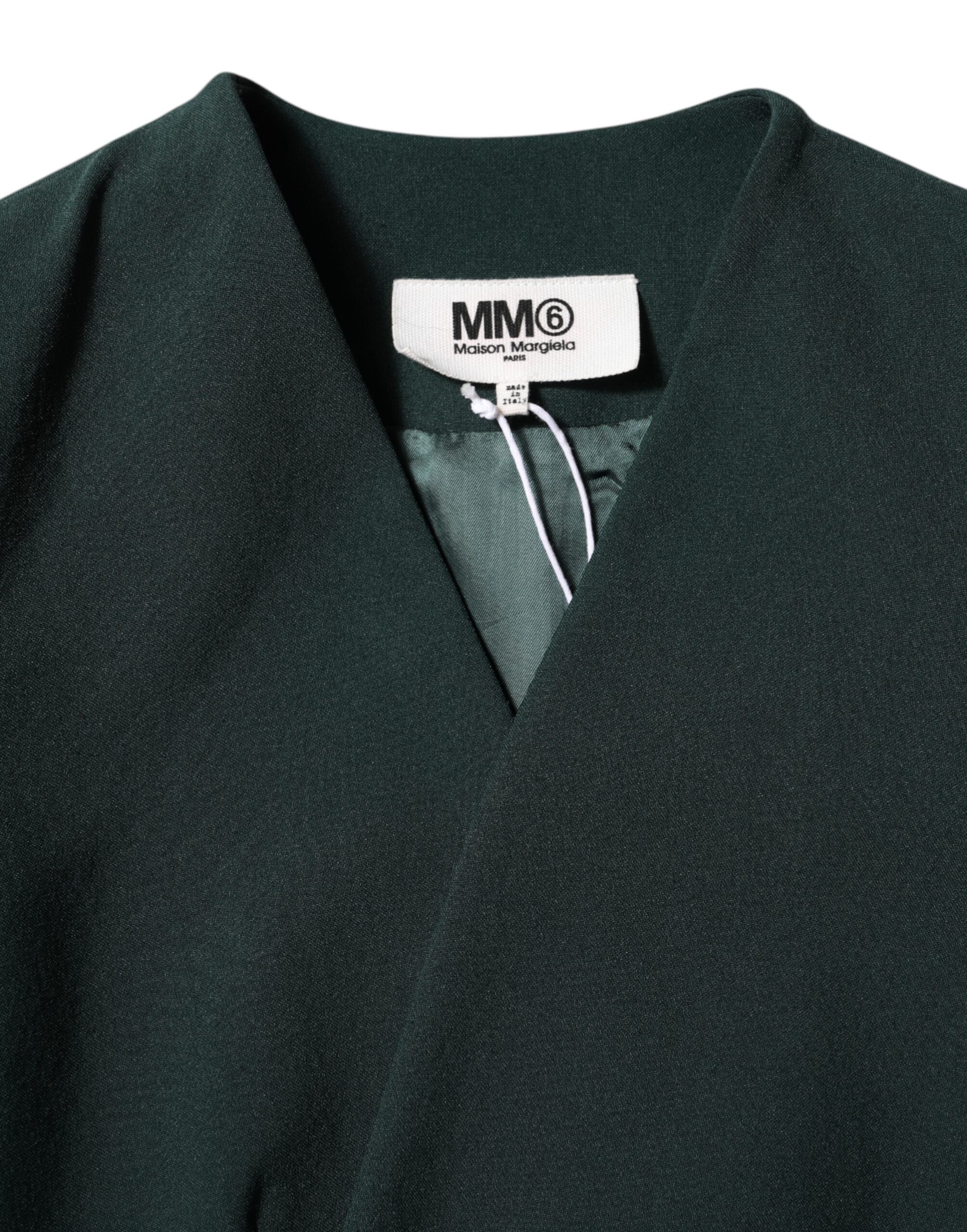Maison Margiela Green Single Breasted One Button Coat Jacket