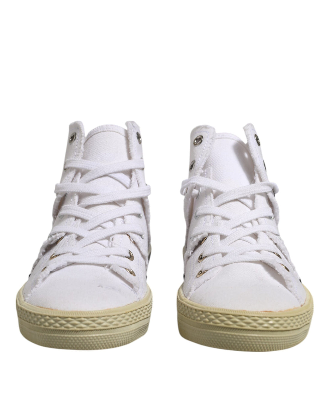 Maison Margiela White Lace Up Mid Top Women Sneakers Shoes