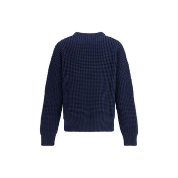 Jil Sander Blue Fleece Wool Sweatshirt
