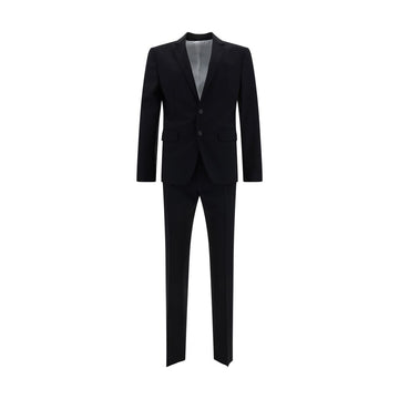 Dsquared² Black Fleece Wool Two-Piece Suit