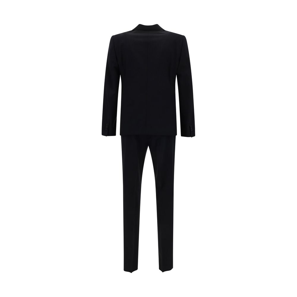 Dsquared² Black Fleece Wool Two-Piece Suit