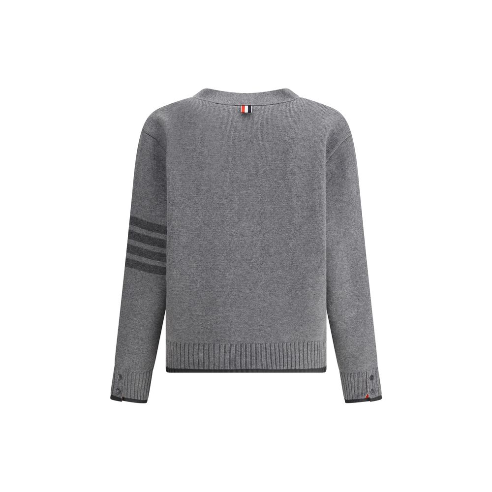 Thom Browne Gray Merino Wool Cardigan