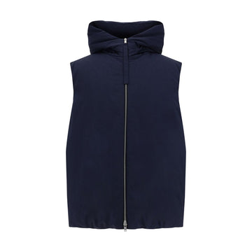 Jil Sander Blue Polyester Sleveless Jacket