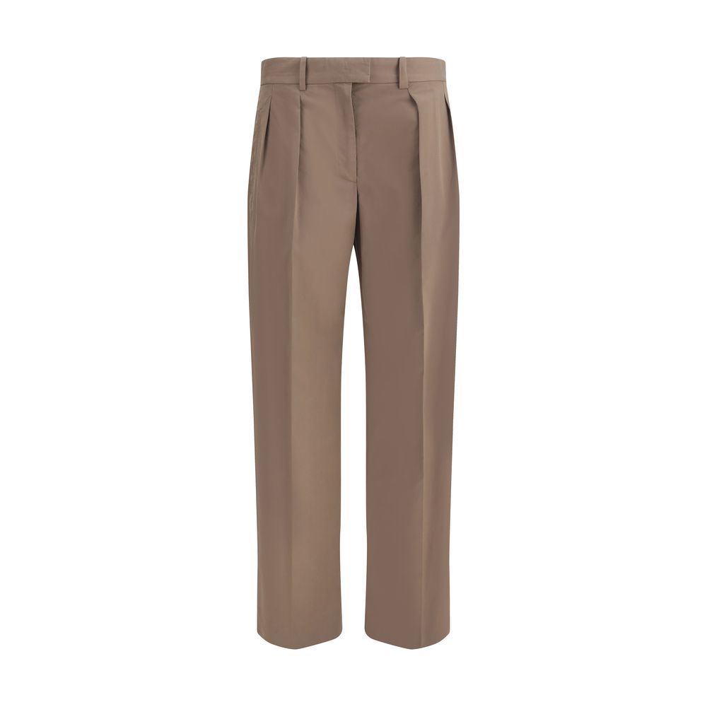 The Row Beige Cotton Casual Pants
