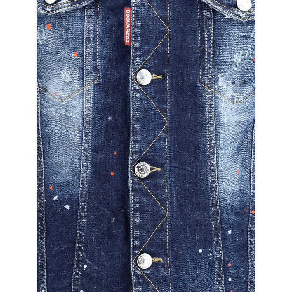 Dsquared² Blue Cotton Denim Jacket