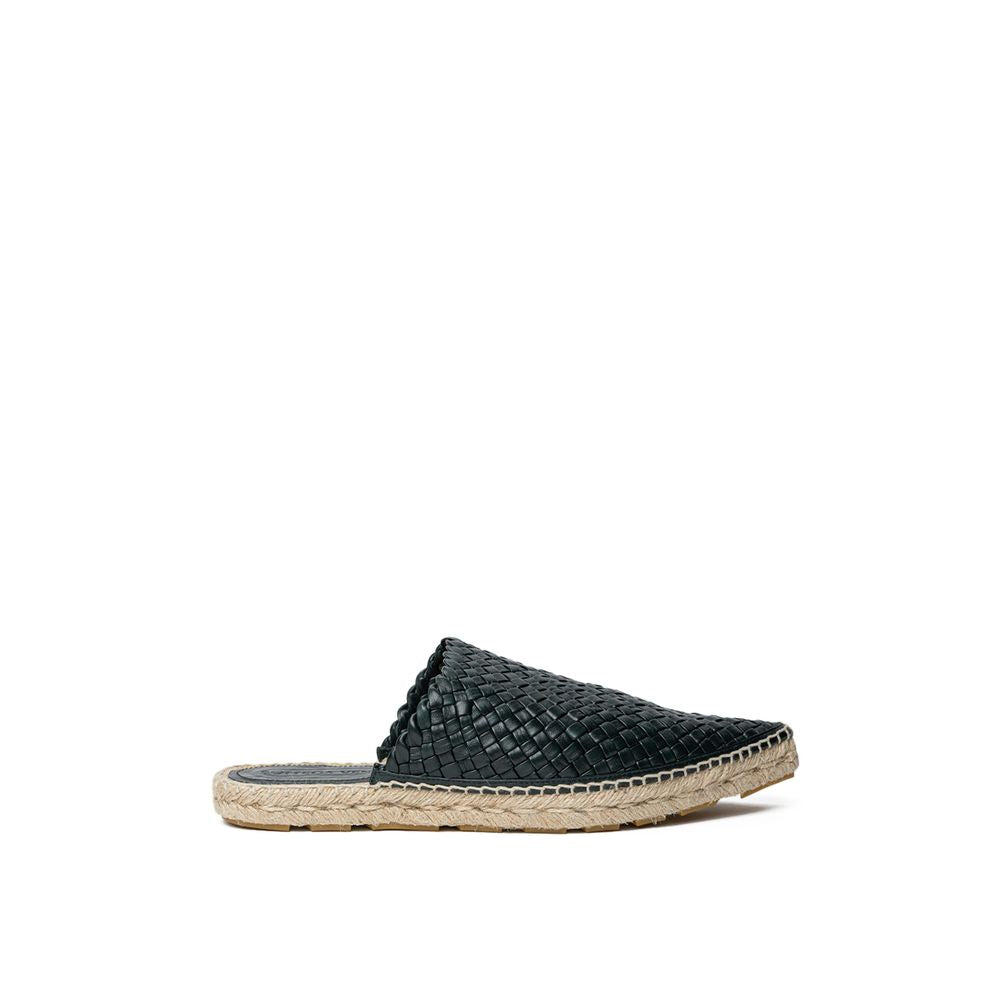 Bottega Veneta Green Leather Espadrilles