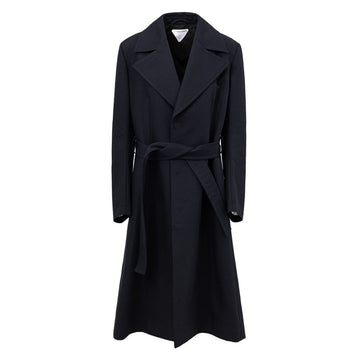 Bottega Veneta Blue Cotton Trench Coat