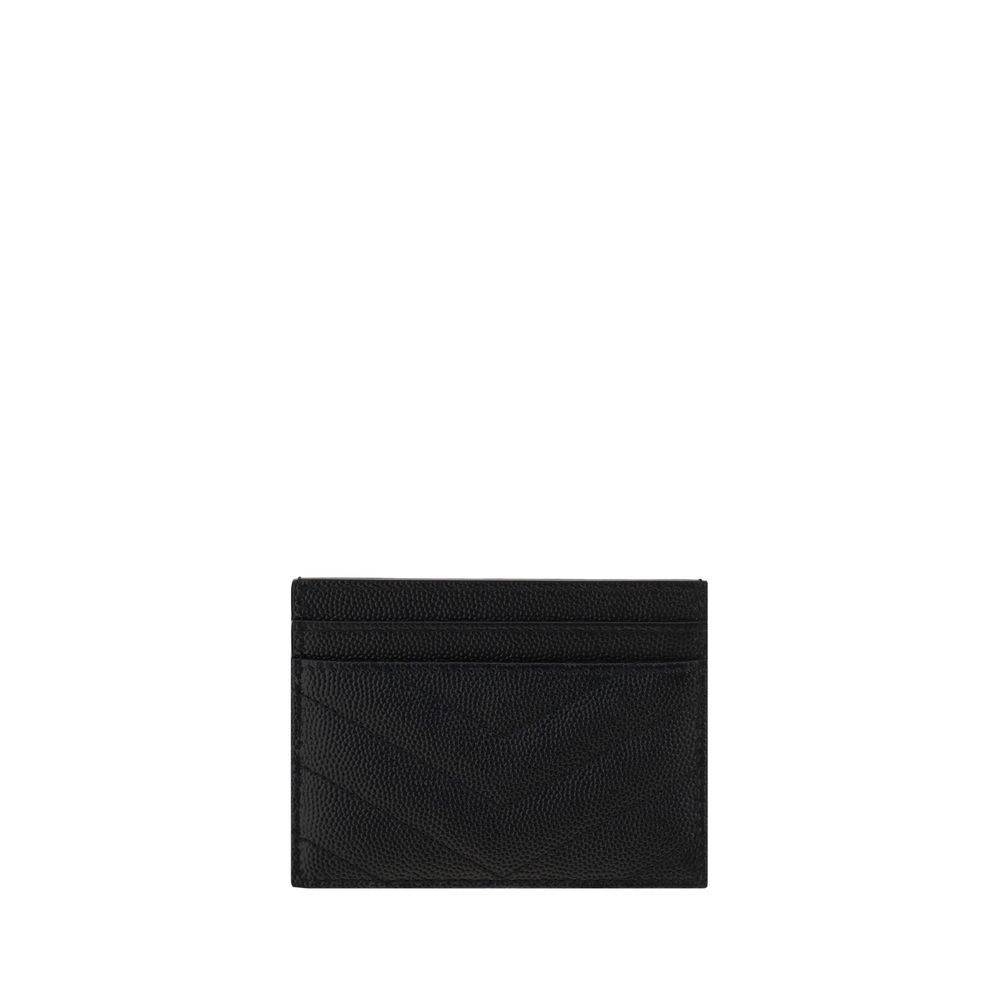 Saint Laurent Black Calf Leather Bos Taurus Cardholder