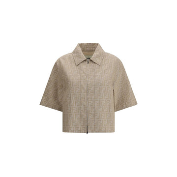 Fendi Beige Cotton Denim Jacket