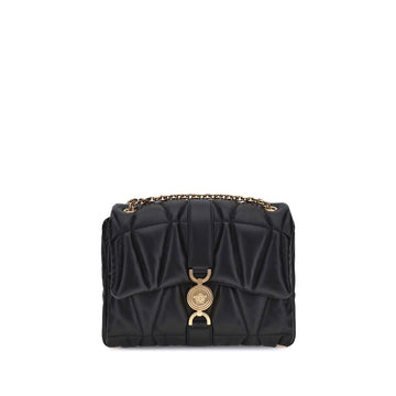 Versace Black Calf Leather Bos Taurus Shoulder Bag