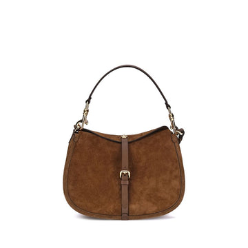 Etro Brown Calf Leather Bos Taurus Shoulder Bag