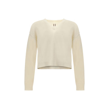 Rick Owens White Alpaca Vicugna Pacos Sweatshirt