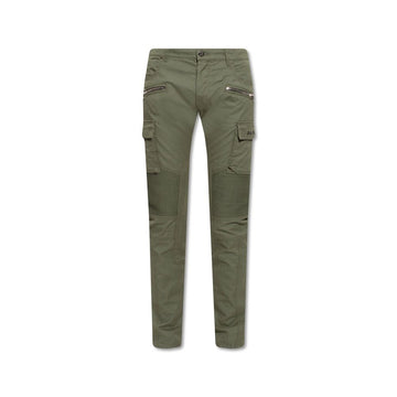 Balmain Green Cotton Cargo Pants