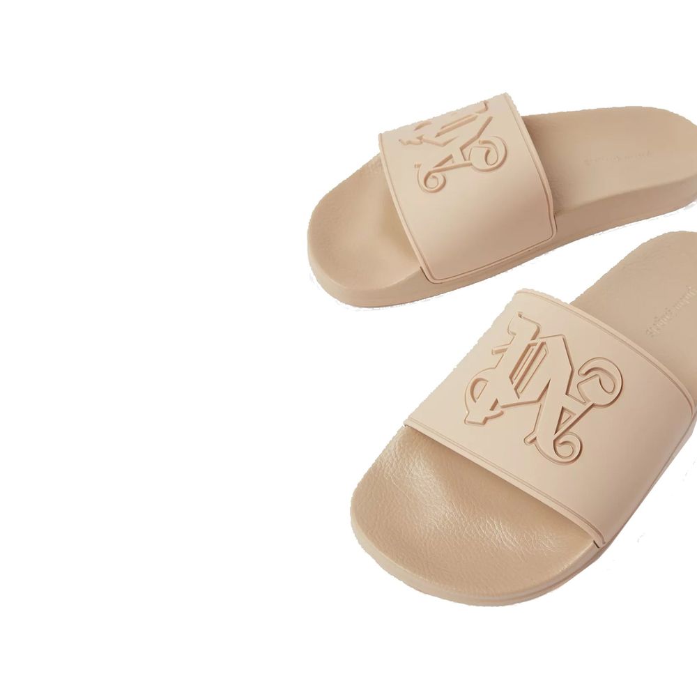 Palm Angels Beige Rubber Slides