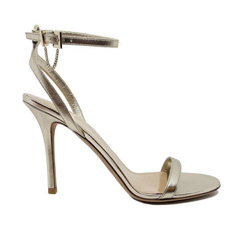 Valentino Garavani Gold Leather Stiletto Heel Sandals