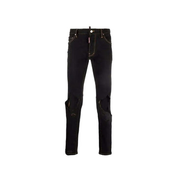 Dsquared² Black Cotton Slim Fit Jeans
