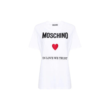 Moschino Couture White Cotton T-Shirt