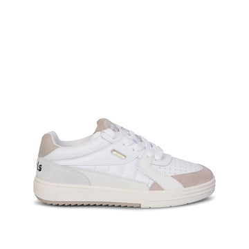 Palm Angels White Calfskin Low Top Sneakers