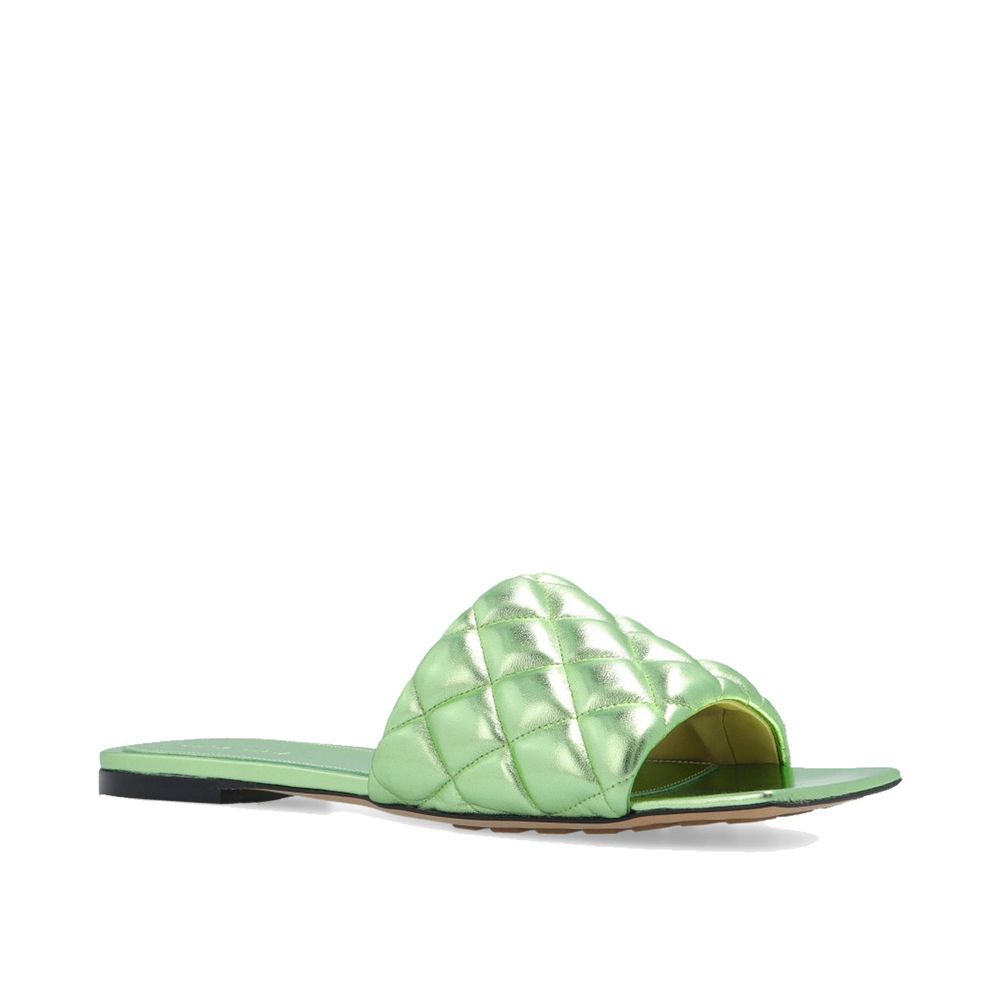 Bottega Veneta Green Calfskin Sandals