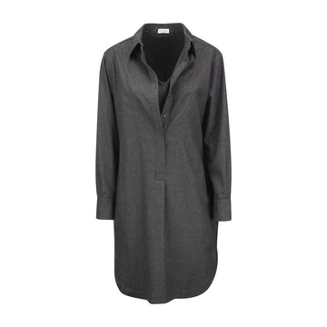 Brunello Cucinelli Gray Wool Casual Dress
