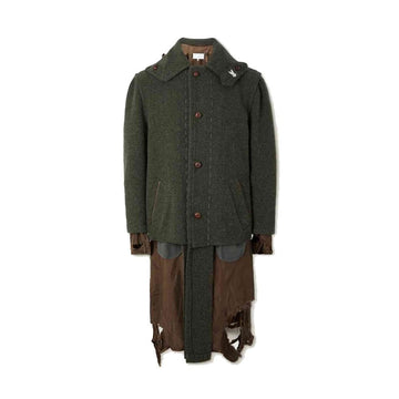 Maison Margiela Green Polyamide Coat