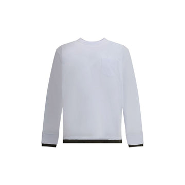 Sacai White Cotton Long Sleeve T-Shirt