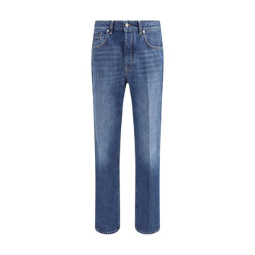 Givenchy Blue Cotton Straight-Leg Jeans