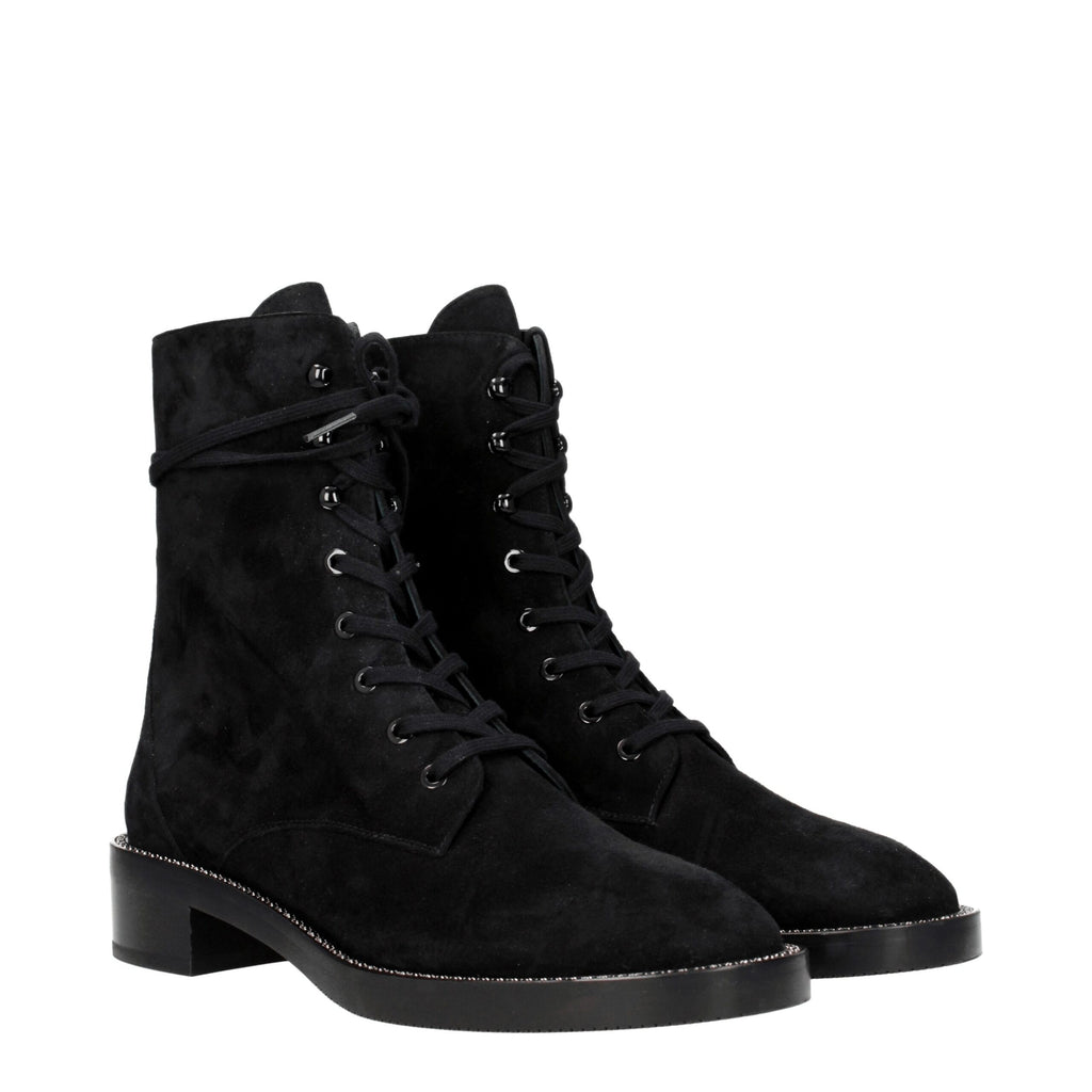 Stuart Weitzman Black Leather Ankle Boots