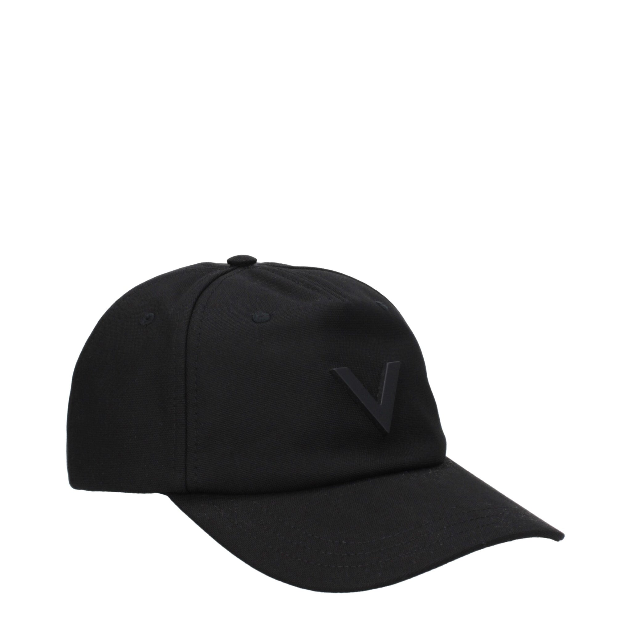 Valentino Garavani Black Cotton Cap (Baseball Hat)