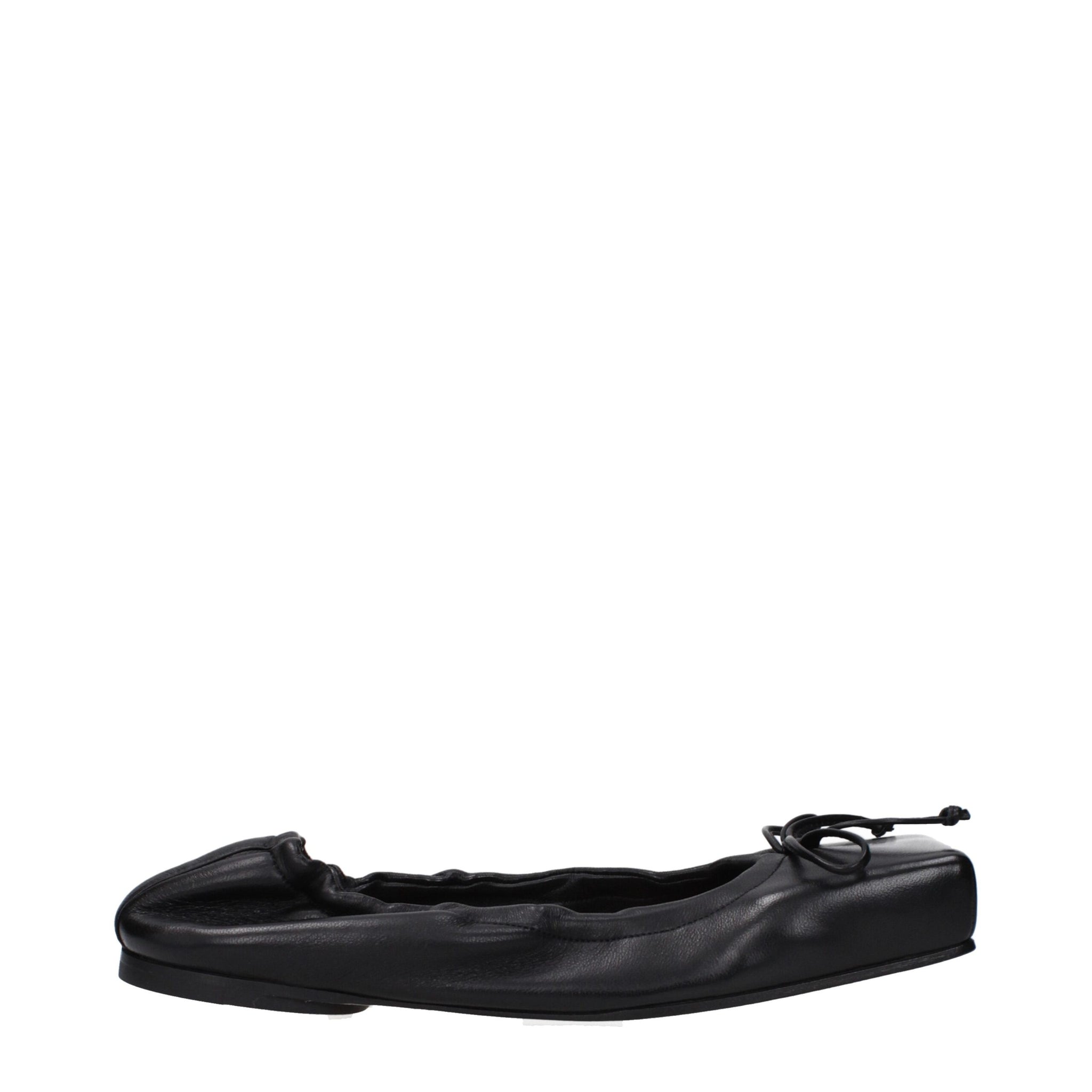 Jacquemus Black Leather Ballet Flats