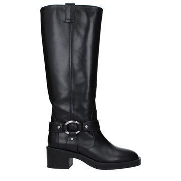 Stuart Weitzman Black Leather High Heel Boots