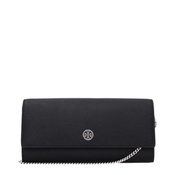 Tory Burch Black Leather Clutch Bag