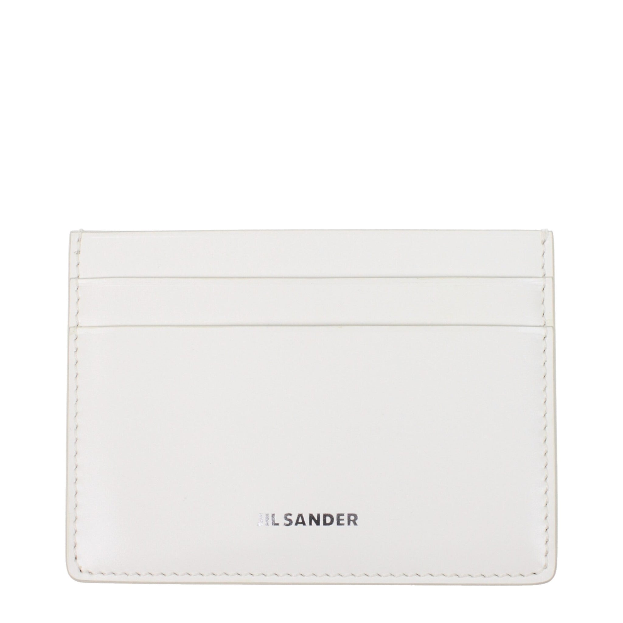 Jil Sander White Leather Cardholder
