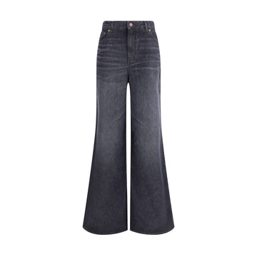 Chloé Black Cotton Flared Jeans