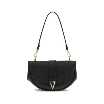 Versace Black Calf Leather Bos Taurus Shoulder Bag