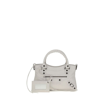 Balenciaga White Calf Leather Bos Taurus Handbag