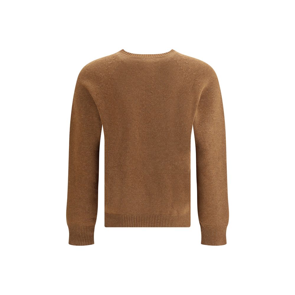 Jil Sander Brown Fleece Wool Sweatshirt