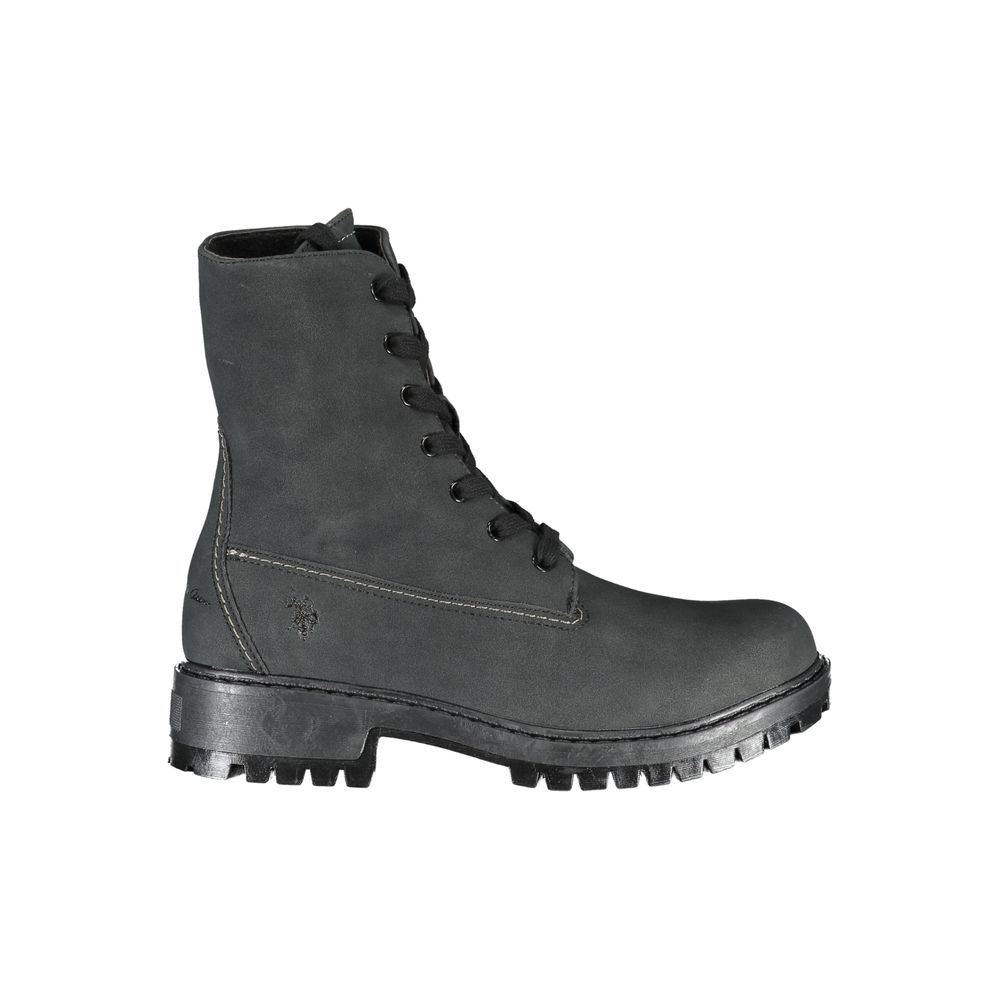 U.S. POLO ASSN. Black Polyester Women Boot