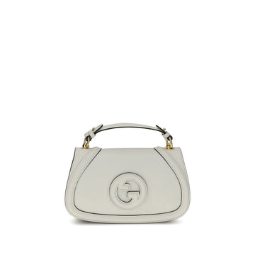 Gucci White Calf Leather Bos Taurus Handbag