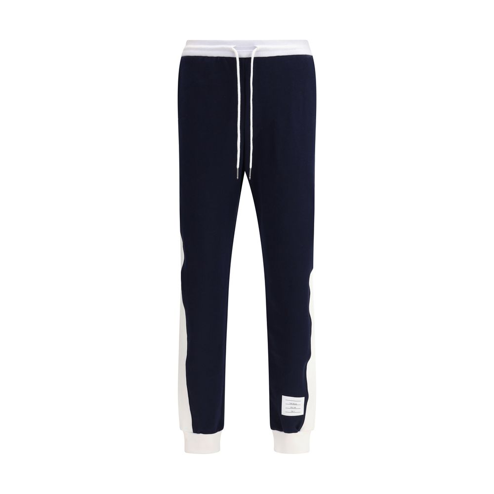 Thom Browne Blue Cotton Joggers (Workout Pants)