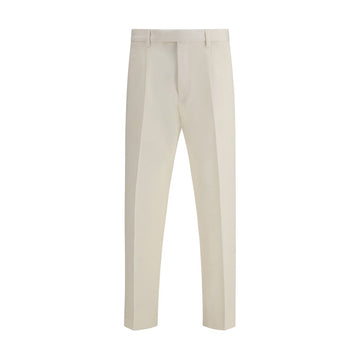 ZEGNA White Cotton Dress Pants