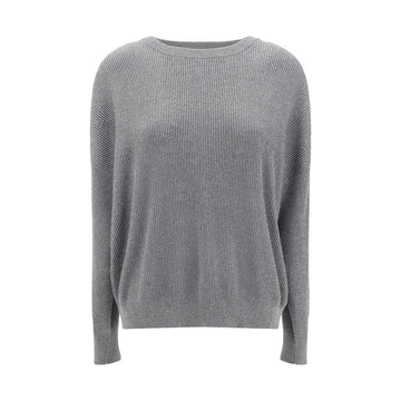 Brunello Cucinelli Gray Cotton Sweatshirt
