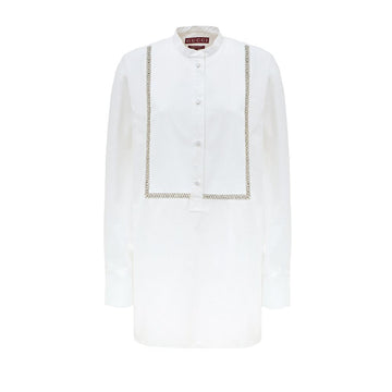 Gucci White Cotton Blouse