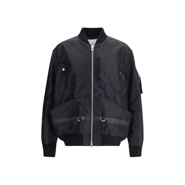 Sacai Black Nylon Bomber