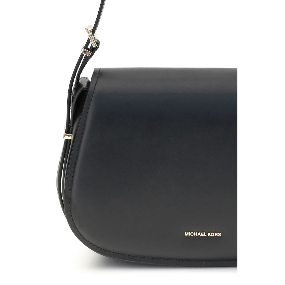Michael Kors Black Calf Leather Bos Taurus Shoulder Bag