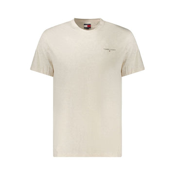 Tommy Hilfiger Beige Cotton Men T-Shirt