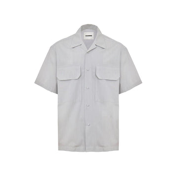 Jil Sander Blue Cotton Shortsleeve Shirt